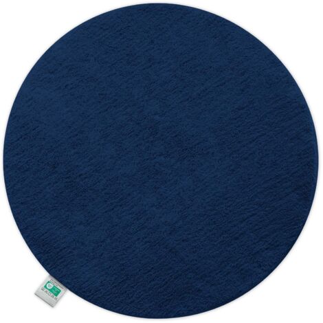 Tapis de bain Sky rond, Bleu foncé 95 cm de diamètre