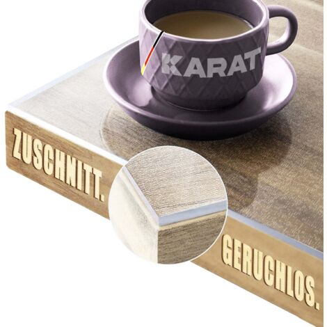 Film de protection transparent mat pour table, coupe droite Imperial 55 x 50 cm (1/4)