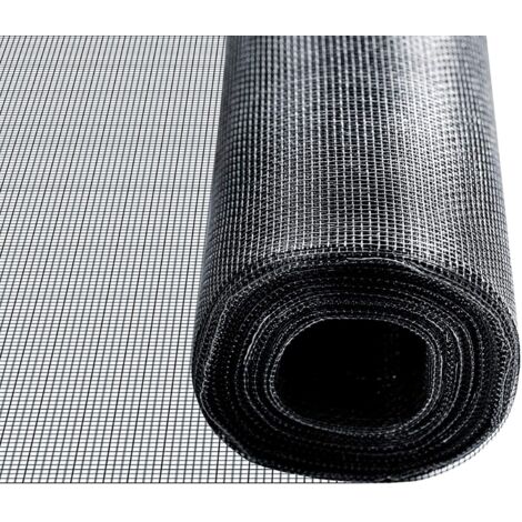 Moustiquaire Pour fenêtre et porte Ultra résistant Noir Largeur: 1,0 m Longueur: 15 mètres (1/5)