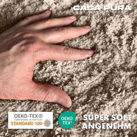 Tapis de bain Sly Uni Beige crème 95 cm diamètre (1/5)