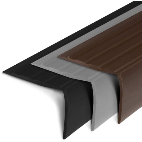 Floordirekt – Profilé de marche d'escalier en PVC L – Protection élégante pour escaliers – Dimensions 100 x 4 x 2,5 cm – Fixation avec goujons et vis (1/5)