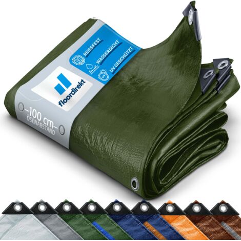 Bâche de protection 240 g/m² Vert 6 x 10 m