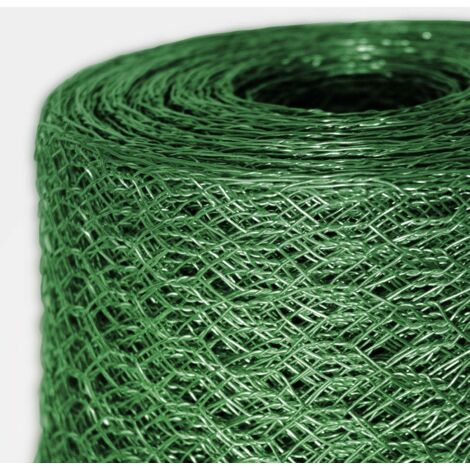 Grillage triple torsion acier vert maille hexagonale 13 mm 50 cm x 25 m - KARAT (1/5)