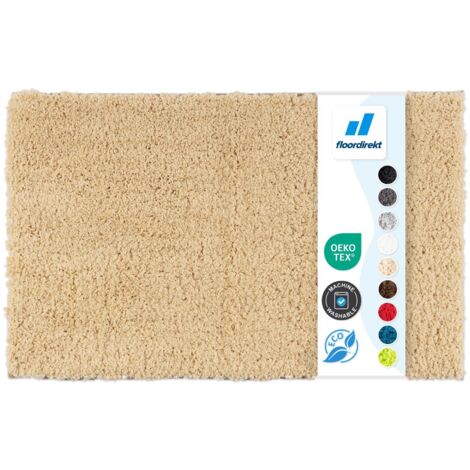 Tapis de Bain à Poils Longs Sky Soft Beige crème 50 x 80 cm