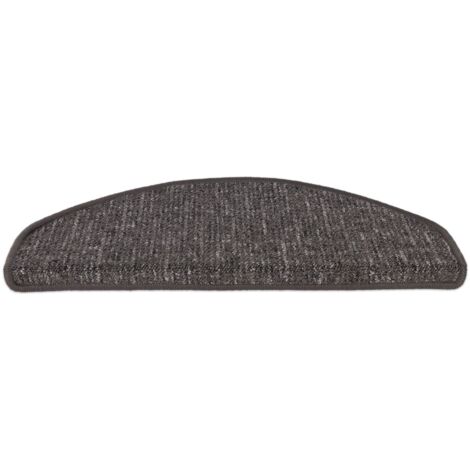 Tapis d'escalier Alto Anthracite 23,5 x 65 cm Semicirculaire