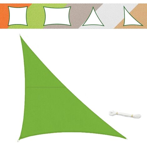 Voile d'ombrage Hydrofuge, Vert clair, 5 x 5 x 7 m (1/5)