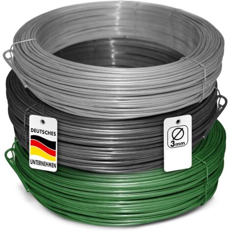 Fil de Tension polyvalent,Fil de Liaison, Solidifier vos Clôtures, Anthracite, 80 m