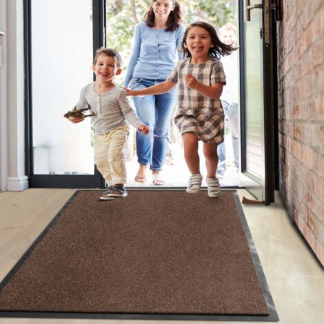 Tapis antidérapant très absorbant Monochrom Marron 135 x 200 cm