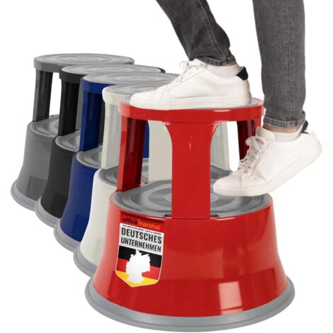 Tabouret mobile Patte d'éléphant Acier T1 Rouge