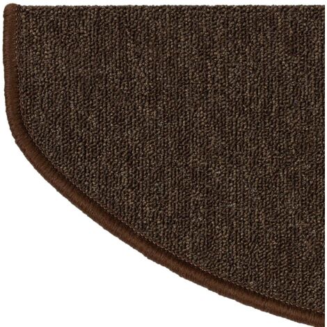 Tapis d'escalier Marron foncé 23,5 x 65 cm Demi-circulaire