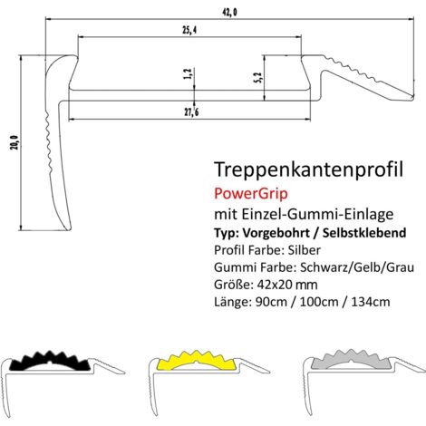 Profilé De Nez De Marche Power Grip - Profilé De Nez De Marche