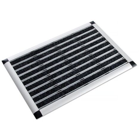 Paillasson en aluminium Elegant Mat Ribbed Gris anthracite 42 x 60 cm (1/5)