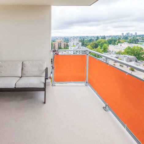 Protection anti regard ultra résistant Cordon de fixation inclus Orange 90 x 500 cm