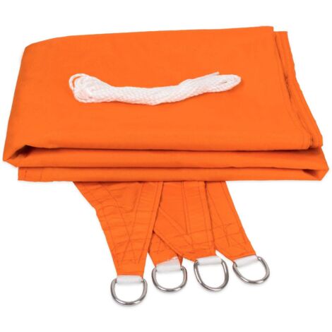 Voile d'ombrage Hydrofuge Orange 3,6 x 3,6 x 5,1 m (1/5)