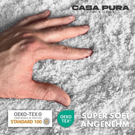 Tapis de Bain à Poils Longs Sky Soft  Blanc-Neige 50 x 80 cm