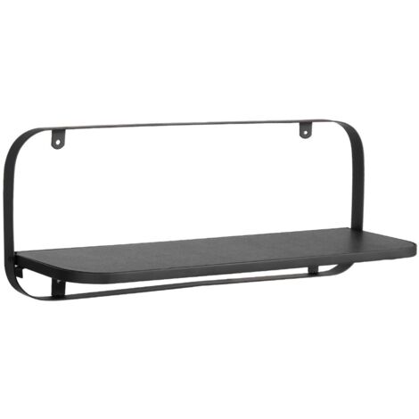 Étagère murale Moderne Amy Noir MDF et métal 2 Tailles disponibles 45 x 12 x 19,5 cm (1/5)