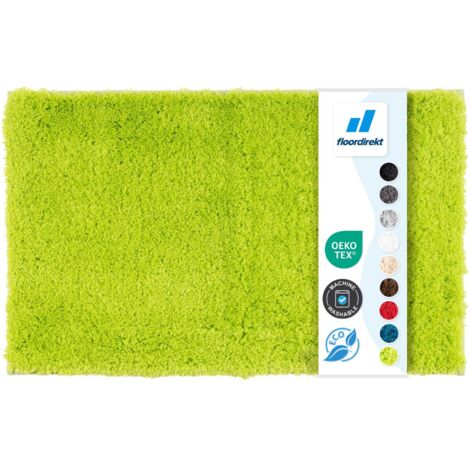 Tapis de Bain à Poils Longs Sky Soft Vert pomme 70 x 120 cm