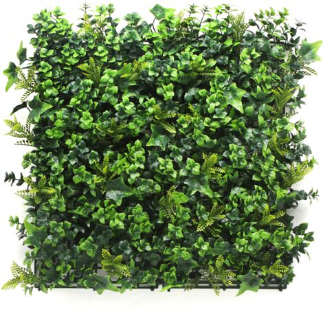 Mur Végétal Artificiel Intérieur  Haie Artificielle  Panneaux Muraux  Toile de Fond   Tropicale, 50 x 50 cm