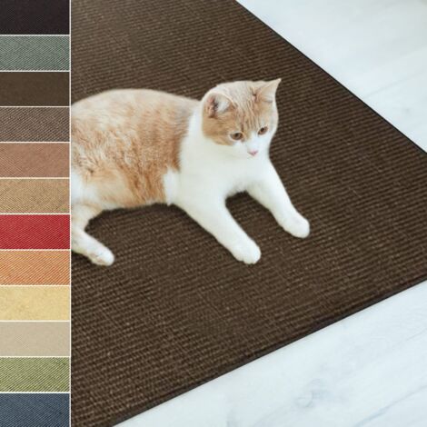 Tapis Griffoir Tapis à Chat en Sisal, 50 x 50 cm, Marron foncé (1/5)