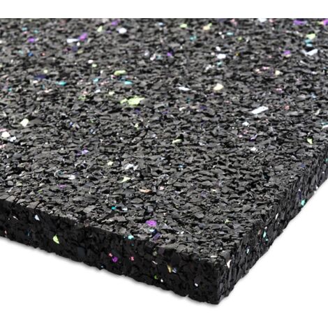 Tapis de Protection Antivibration en Caoutchouc Recyclé pour Sols, Ép = 10 mm,60 x 450 cm
