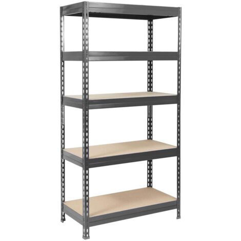 Étagère métallique de Rangement renforcée à Charge Lourde 5 Étages  Gris anthracite 180 x 120 x 60 cm  Charge Max : 1250 kg