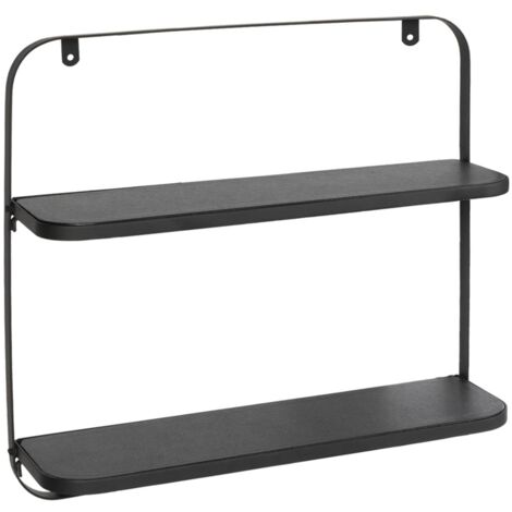 Étagère murale Moderne Amy Noir MDF et métal 2 Tailles disponibles 45 x 12 x 40 cm (1/5)