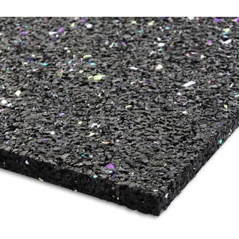 Tapis de Protection Antivibration en Caoutchouc Recyclé pour Sols, Ép = 5 mm,60 x 250 cm (1/4)