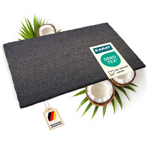 Paillasson en Noix de Coco, Fibres de Coco Antidérapantes Gris 17 mm 200 x 150 cm