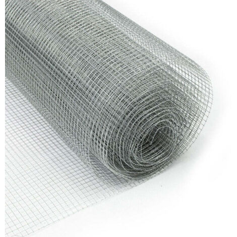 Grillage métallique à Mailles Fines  Treillis en Rouleau  Grillage pour Lapins, Grille Anti-Taupes   Mailles : 6,3 x 6,3 mm  100 cm x 5 mètres