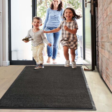 Tapis antidérapant très absorbant Monochrom Noir 90 x 150 cm