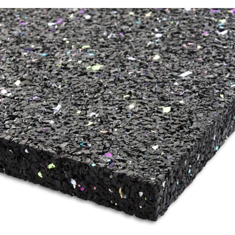 Tapis de Protection Antivibration en Caoutchouc Recyclé pour Sols, Ép = 20 mm, 60 x 400 cm