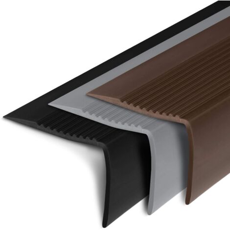 Floordirekt – Profilé de marche d'escalier en PVC en forme de L 100 x 6 cm – Protection pour escaliers en bois, pierre, béton – Installation rapide