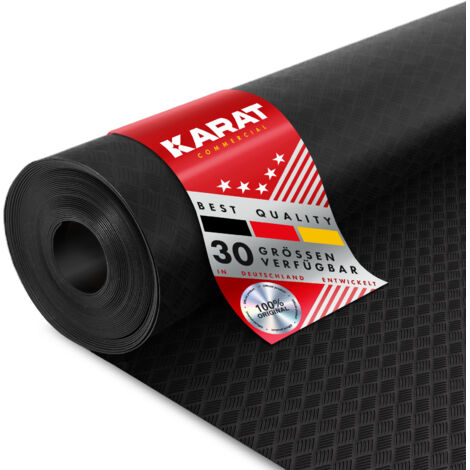 Tapis extérieur en caoutchouc, structure Karo, Résistance -30 °C à +69 °C, 100 x 500 cm (1/5)