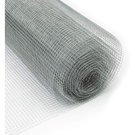 Karat – Grillage métallique galvanisé 50 cm x 5 m – Maille 6,3 x 6,3 mm – Épaisseur fil 0,55 mm – Pour volières et protections animaux