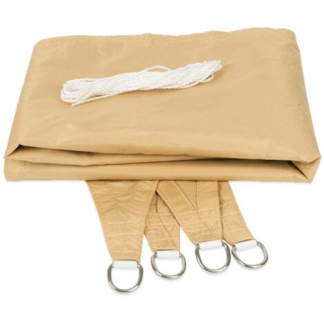 Voile d'ombrage Hydrofuge Crème 3 x 5 m