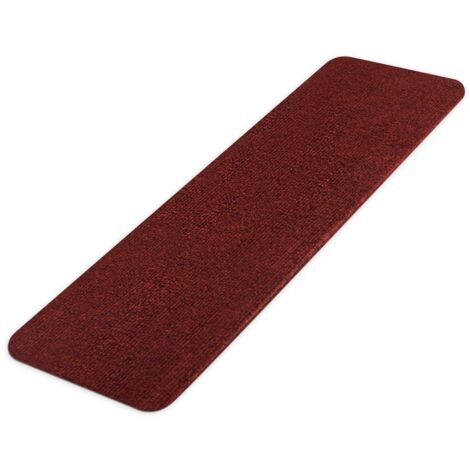 Tapis d'escalier Leipzig Rouge Rectangulaire sans lèvre (1/4)