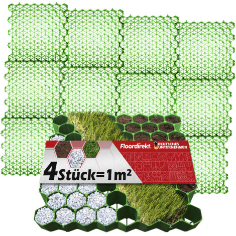 Lot de 4 Dalles stabilisatrices Paddock, Vert, 50 x 50 cm (1/4)