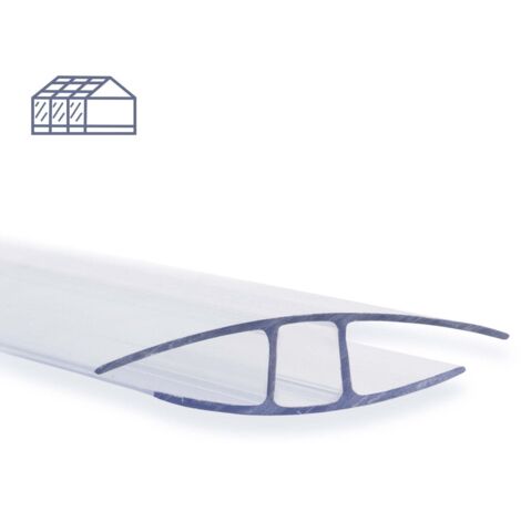 Connecteur pour plaques alvéolaires En polycarbonate Profilé en H 6 mm 121 cm de longueur