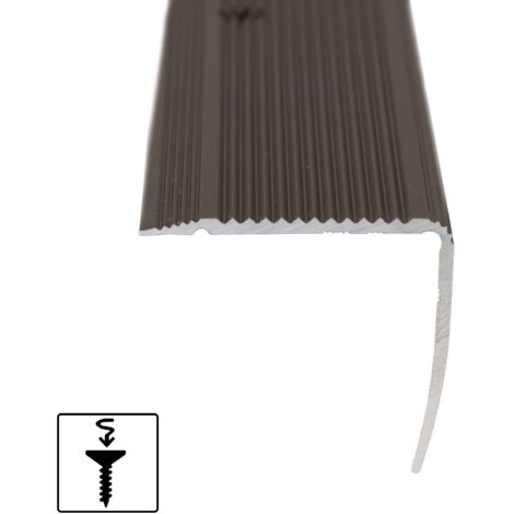 Seuil d'escalier Integral K234 Forme: L 35 x 30 mm Longueur: 90 cm Pré-percé Bronze