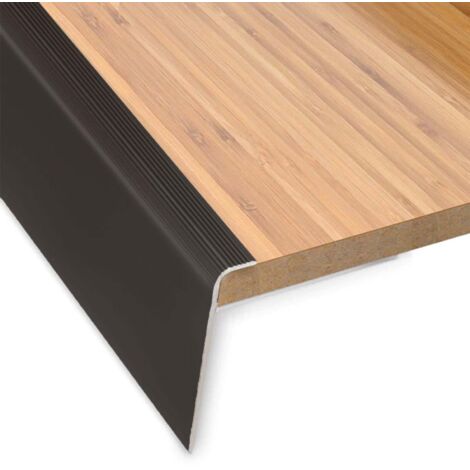 Profilé d'escalier Safety Forme: F Aluminium anodisé Bronze foncé L 134 cm