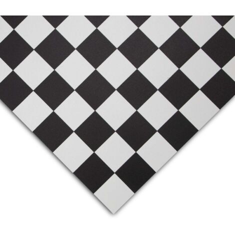 Revêtement de sol en PVC extra résistant à l'abrasion Damier 019d, 200 x 600 cm (1/5)
