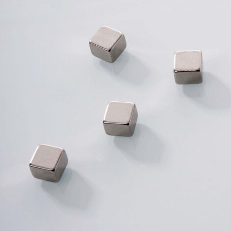 Mini-Magnets Neodym-Power - 4 Pièces & 5 Formes Aimant de blocs 10 x 10 x 8 mm 4 pièces