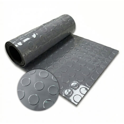 Revêtement de sol PVC Coin Mirror, Gris foncé, 110 x 150 cm