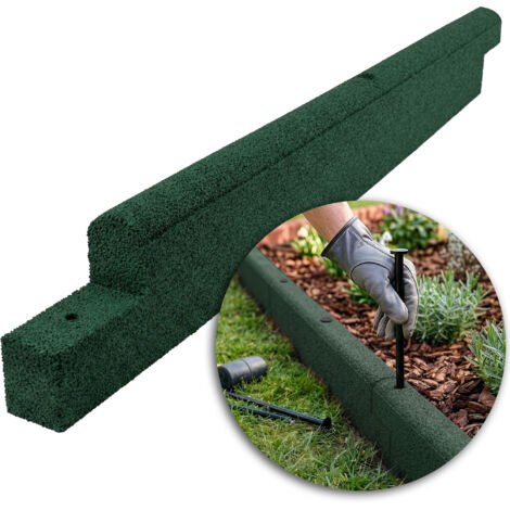 Floordirekt – Bordure en caoutchouc recyclé 1,22m – 12,7cm de hauteur – Fixations incluses – Antidérapante et résistante aux intempéries (1/5)