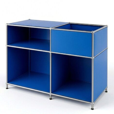 Floordirekt – Étagère métallique chromée 3 niveaux – Compartiment de rangement – Dimensions 88 x 40 x 65 cm – Pour cuisine, salle de bain, salon
