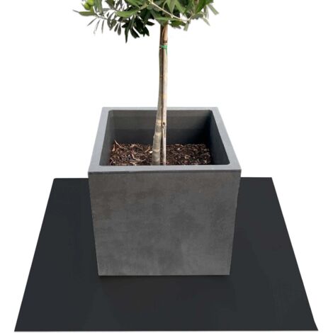 Dessous de plat pour pots de fleurs à bord biseauté Majesty Noir 60 x 60 cm (1/4)