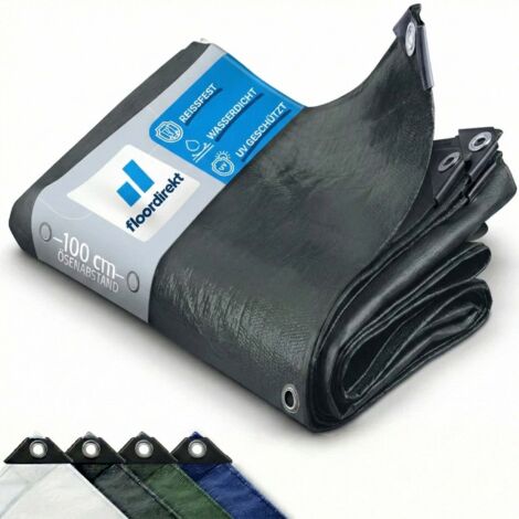 Bâche de protection imperméable 240 g/m², Anthracite 3 x 4 m