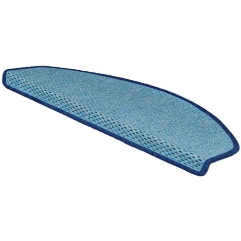 Tapis d'escalier Kalkutta Sisaloptik Bleu 19 x 56 cm Demi-cercle