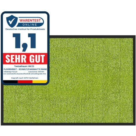 Karat – Tapis paillasson d'entrée Rhine 40 x 60 cm – Couleurs éclatantes – Fibres en polyamide – Sous-couche antidérapante – Lavable à 30°C