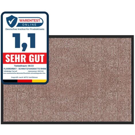 Karat – Tapis de porte paillasson d'entrée 90 x 150 cm – Matériau polyamide – Antidérapant – Lavable à 30° C – Certifié Oeko-Tex Standard 100